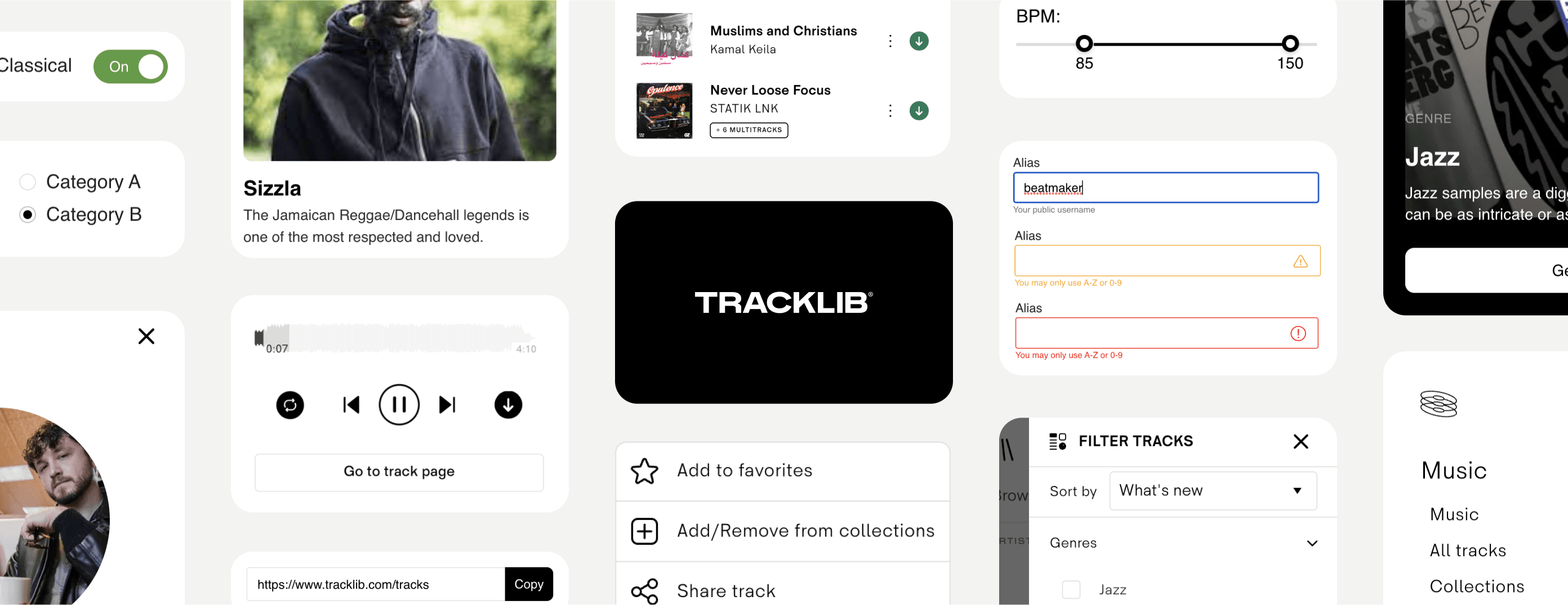 Tracklib design system